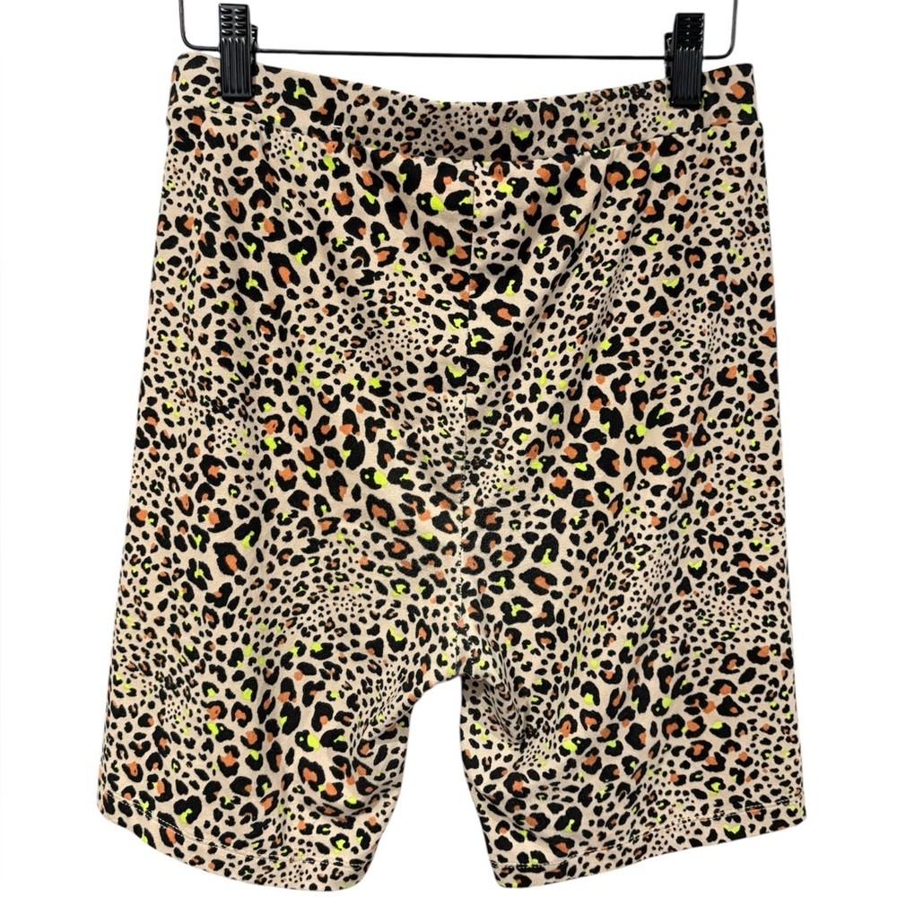 American Eagle Outfitters Orange and Black Cheetah Print Bike Shorts - Picture 2 of 4